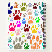 Bedrückte farbige Hundeschlittendrucke Notizblock (Rückseite)