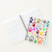 Bedrückte farbige Hundeschlittendrucke Notizblock (Innenseite)