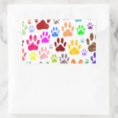 Bedrückte farbige Hundeschlittendrucke Rechteckiger Aufkleber (Tasche)