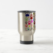 Bedrückte farbige Hundeschlittendrucke Reisebecher (Mittel)