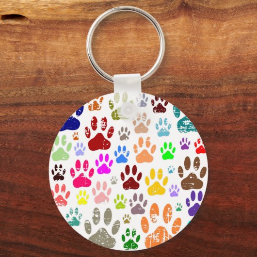 Bedrückte farbige Hundeschlittendrucke Schlüsselanhänger (Vorderseite)