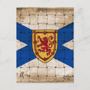 Bedruckte Flagge von Nova Scotia Postkarte