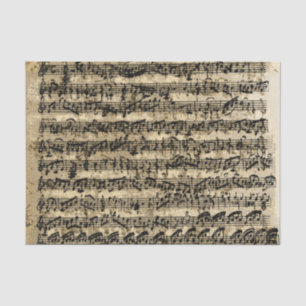 Bedrückte Gold Sheet Music Vintag Seidenpapier