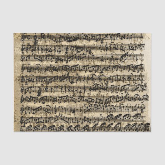 Bedrückte Gold Sheet Music Vintag Seidenpapier (Vorderseite)