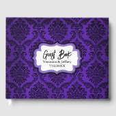 bedrückte gotische Lila- und schwarze Damasehe Gästebuch (Vorderseite)