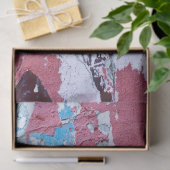 Bedrückte Grunge Red Paint Urban Loft DIY Dekorati Seidenpapier (Geschenk)