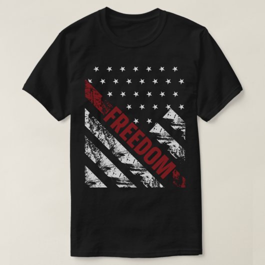 Bedrückte Grunge USA Freedom T-Shirt (Design vorne)