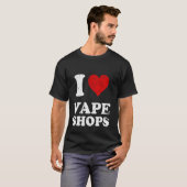 Bedrückte Grunge Worout Style I Liebe Vape Shops T-Shirt (Vorne ganz)