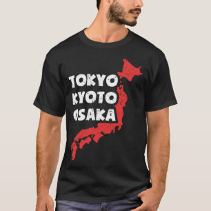 Bedrückte japanische Stadt Osaka T-Shirt