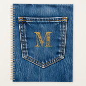 Bedruckte Jeans-Monogramm Planer (Vorderseite)