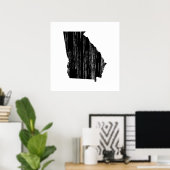 Bedrückte Kontur des georgischen Staat Poster (Heimbüro)