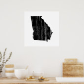 Bedrückte Kontur des georgischen Staat Poster (Küche)