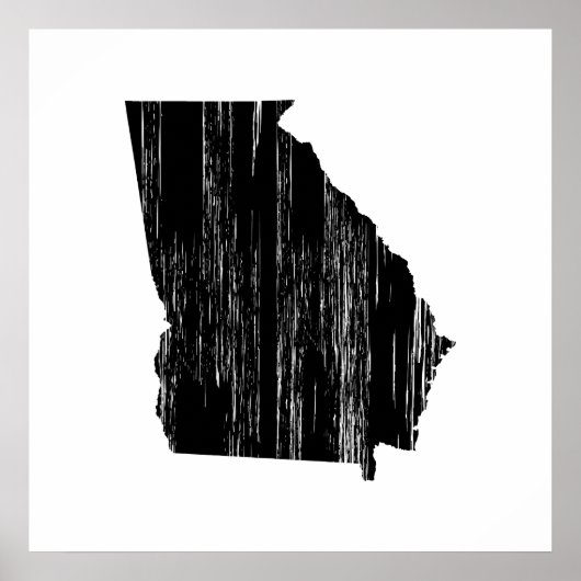 Bedrückte Kontur des georgischen Staat Poster (Vorne)