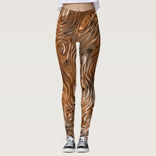 Bedruckte Leggings "Kupfer" (Vorderseite)