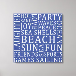 Bedruckte Leinwand des Custom Color Beach House