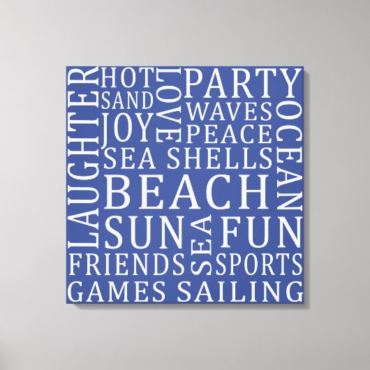 Bedruckte Leinwand des Custom Color Beach House (Vorderseite)