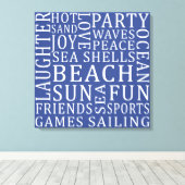 Bedruckte Leinwand des Custom Color Beach House (Insitu (Holzboden))