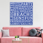 Bedruckte Leinwand des Custom Color Beach House (Insitu (Wohnzimmer))