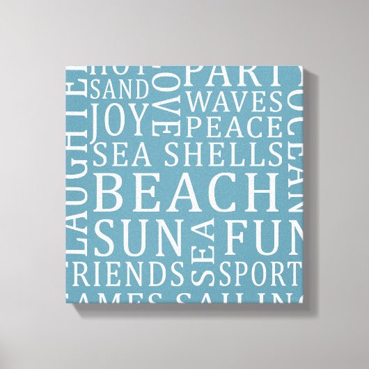Bedruckte Leinwand des Custom Color Beach House (Vorderseite)
