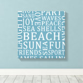 Bedruckte Leinwand des Custom Color Beach House (Insitu (Holzboden))
