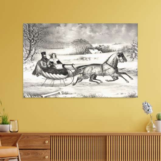 Bedruckte Leinwand "Sleigh Ride" (Insitu (Wohnzimmer))