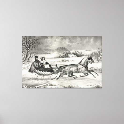 Bedruckte Leinwand "Sleigh Ride" (Vorderseite)