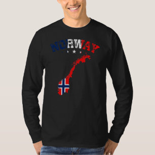 Bedruckte norwegische Flagge Männer Frauen Kinder T-Shirt