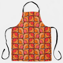 Bedruckte orangefarbene Schürze