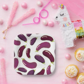 Bedruckte Papierplatte von Eggplant Pappteller (Party)