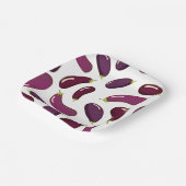 Bedruckte Papierplatte von Eggplant Pappteller (Gewinkelt)