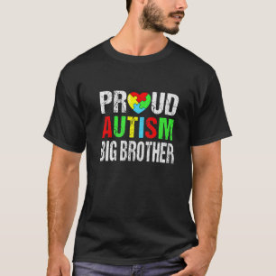 Bedrückte Proud Autismus Big Brother Heart Family  T-Shirt