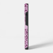 Bedruckte rosa Strick Design Custom Monogram Ladys iPhone Hülle (Linke Seite)