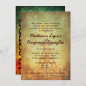 Bedrückte Rustikale Einladungen zur Hochzeit von W (Vorne/Hinten)