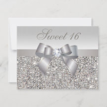 Bedruckte Silberreihen, Bow & Diamond Sweet 16