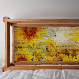 Bedrückte Sonnenblumen Seidenpapier