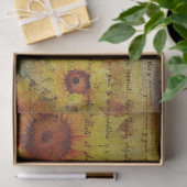 Bedrückte Sonnenblumen Seidenpapier (Geschenk)