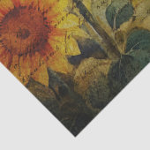 Bedrückte Sonnenblumen Seidenpapier (Detail)