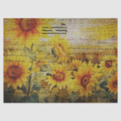 Bedrückte Sonnenblumen Seidenpapier (Vorderseite)