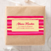 Bedrückte Streifen Pink Peach Moderne Adresse (Insitu)