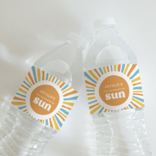 Bedruckte Sun Birthday Wasser Flaschen Etiketten