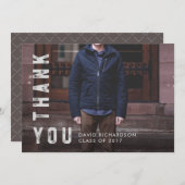 Bedrückte Textgraduate Vielen Dank mit Foto Dankeskarte (Vorne/Hinten)