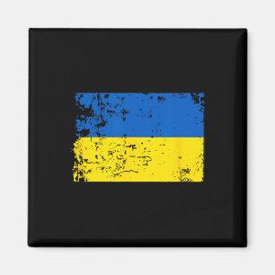 Bedruckte Ukraine-Flagge Blau Gelb Patriotische Su Magnet