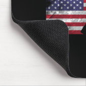 Bedrückte US-Flagge Bowler Bowling Patriotic Men W Mousepad (Ecke)