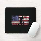 Bedrückte US-Flagge Bowler Bowling Patriotic Men W Mousepad (Mit Mouse)
