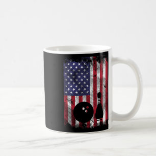Bedrückte US-Flagge Bowling Patriotic Bowler Men W Kaffeetasse