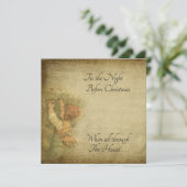 Bedrückte Vintage Nacht vor Weihnachten Karte (Stehend Vorderseite)