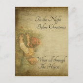 Bedrückte Vintage Nacht vor Weihnachten Postkarte (Vorderseite)