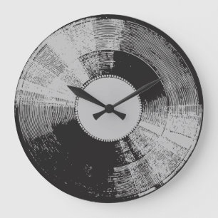 Bedrückte Vinyl-Uhr Große Wanduhr