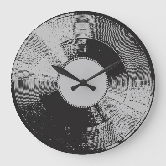 Bedrückte Vinyl-Uhr Große Wanduhr (Vorderseite)