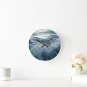 Bedruckte Waves Theme-Malerei Runde Wanduhr (Zuhause)